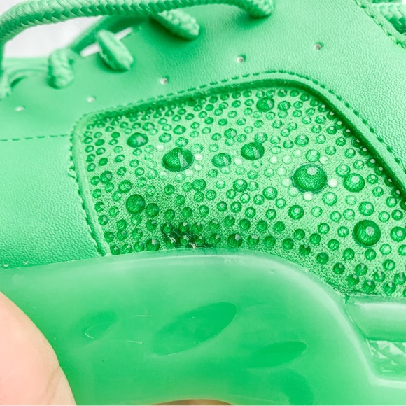 NEW Steve Madden Women's Maxima Rhinestone-trim Trainer Sneakers In Green Multi - Picture 5 of 7